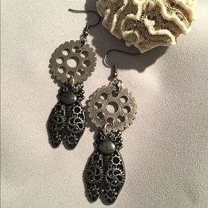 Cicada Earrings,Steampunk Earrings, Unique OOAK